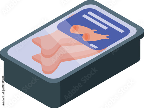 Fresh fish fillets are displayed in a modified atmosphere packaging, ready for purchase at grocery stores