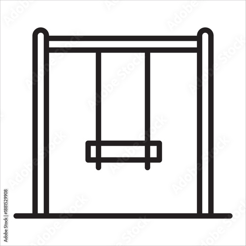 Park icon outline vector