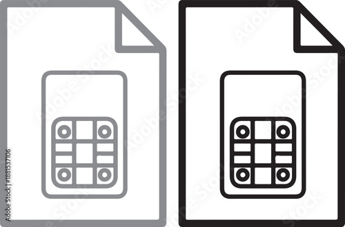 Two SIM Card Icons: One Gray, One Black, Representing Mobile Connectivity