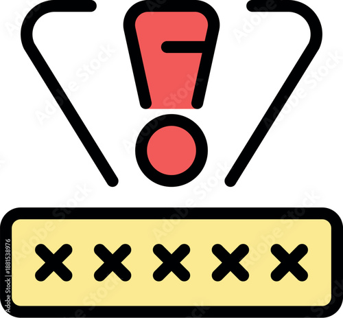 Password field showing error notification, indicating incorrect or forgotten login credentials