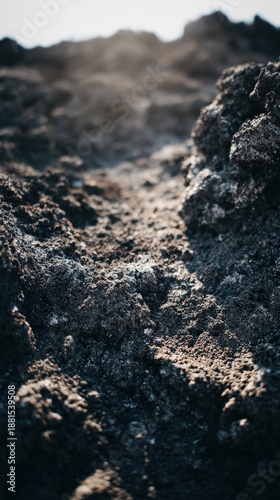 Close up texture of rocky surface highlighting earthy colors and natural formations