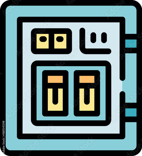 Electrical distribution panel ensuring safe and reliable power distribution in residential or commercial building