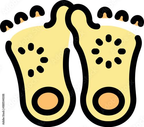 Acupressure points on feet are being stimulated for therapeutic benefits, promoting relaxation and overall well being