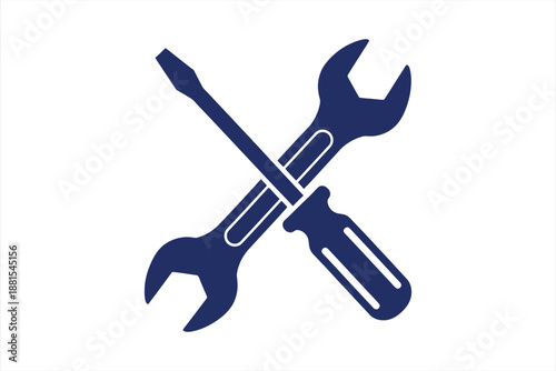 Crossed Wrench and Screwdriver Icon