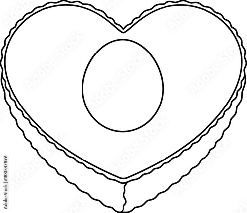 Love of avocado concept ill...
