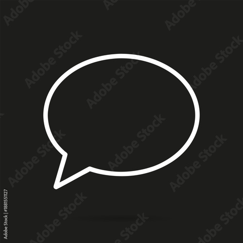 Conversation Chat Icon. Two Speech Bubbles Communication Symbol.