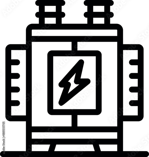 Electric transformer distributing electricity, essential component of power supply infrastructure, ensuring efficient energy distribution