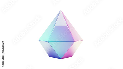 Free Download Geometric Gemstone Shape with Holographic Gradient - GFXLoad