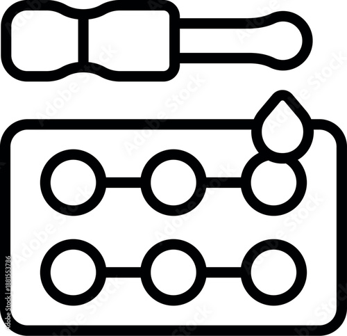 Laboratory analysis using test strip and pipette adding reagent drops