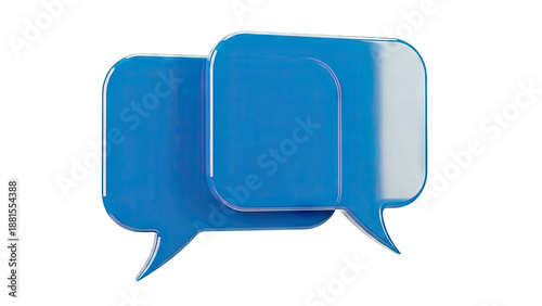 Two Blue Speech Bubbles