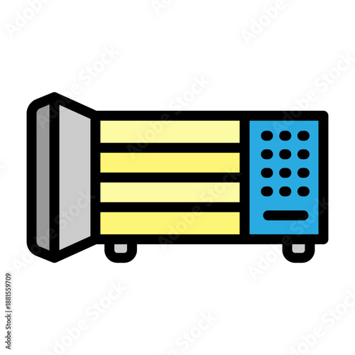 Barber Sterilizer Vector Filled Icon Design