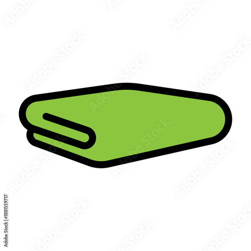 Towel Vector Filled Icon Design