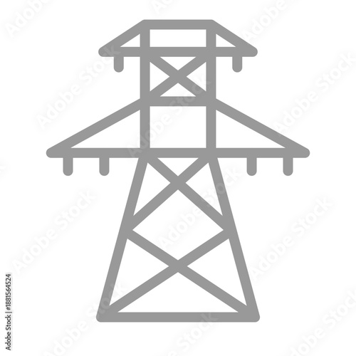 Power Grid Network Vector Flat Icon Design