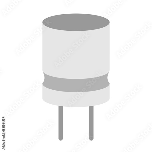 Capacitor Vector Flat Icon Design