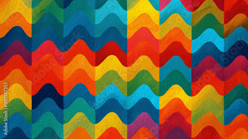 Motion rhythm pattern in bright palette