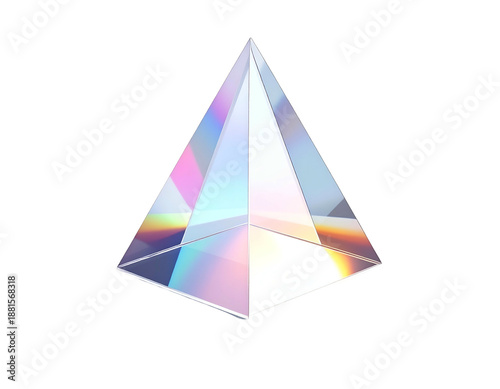 Free Download Iridescent Prismatic Glass Pyramid Object. - GFXLoad