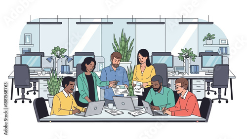 Diverse Group of Professionals Collaborating Together.