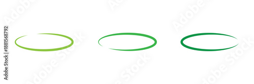 Hand drawn, pen draw green circle. Highlight green circle. Line art for marking text, number, note. vector illustration eps 10 .