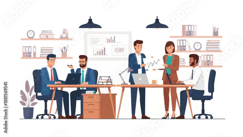 Business Professionals in Meeting Room Discussion.