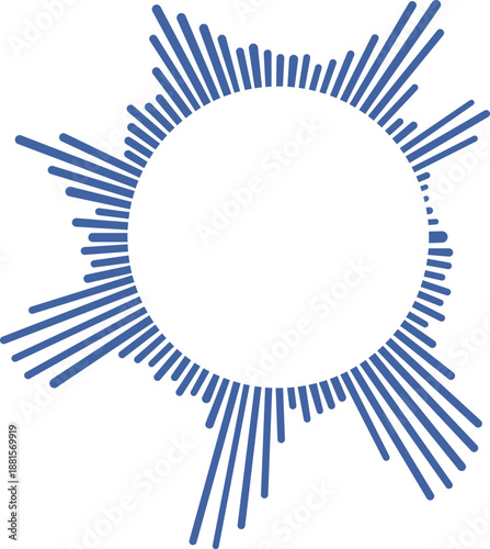 Sound waves collection. High frequency radio wave