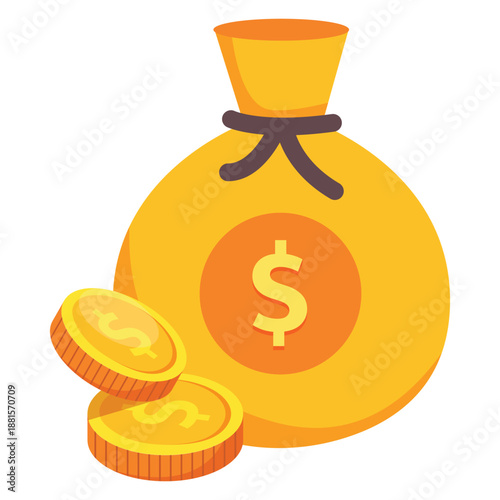 Money bag icon design