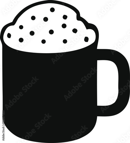 Delightful hot chocolate in a mug Vector