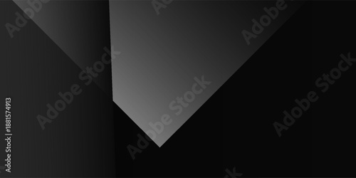 Black white dark gray silver abstract pattern background. Geometric shape. Line triangle angle fold polygon diamond 3D. Gradient. Rough grain noise. Light shadow. Matte shimmer. Design. Minimum.