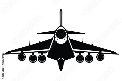aircraft silhouette line art vector illustration