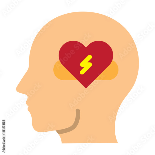 Psychological Trigger Vector Flat Icon Design