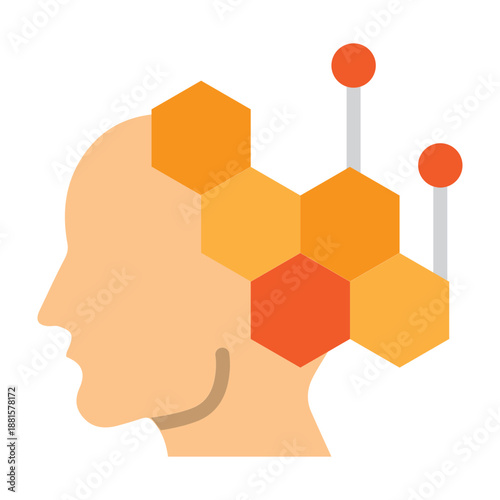 Dopamine Effect Vector Flat Icon Design