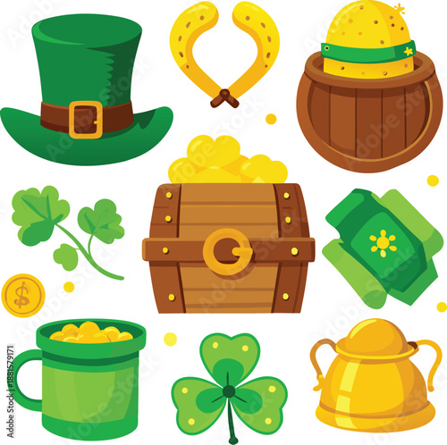 Celebrate st. patrick's day with lucky charms and treasures