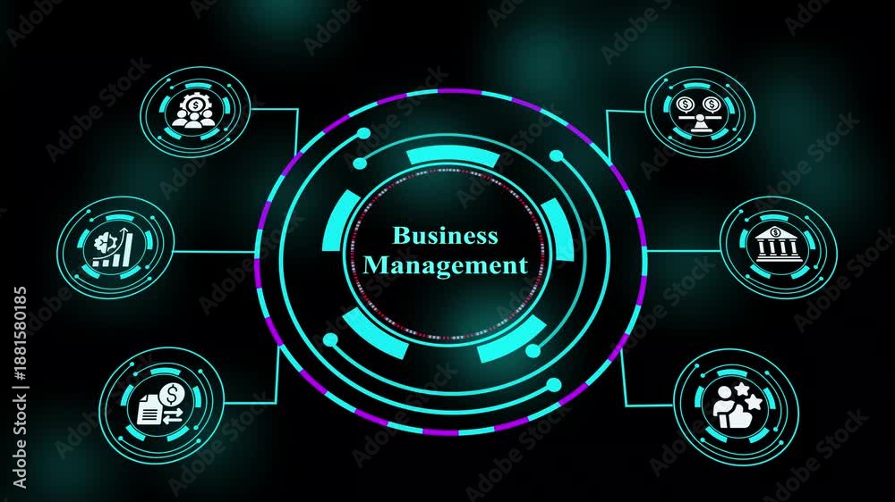 Business management interface visualizing operational dashboards ...