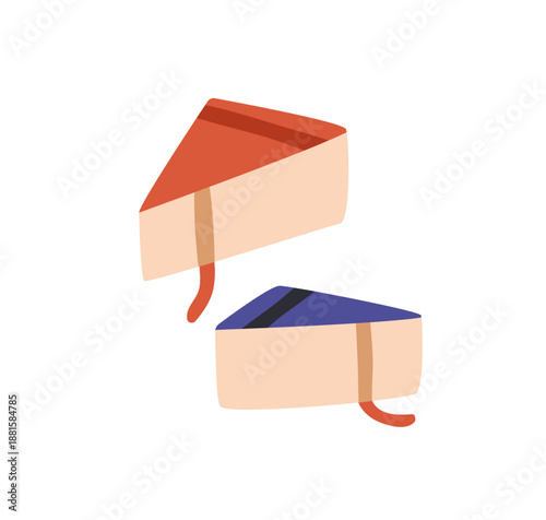 Creamy cheese, triangle pieces wrapped in paper packs with pull tabs. Dairy p...