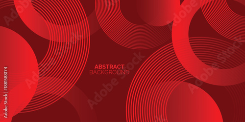 Abstract red circle background with pattern. Dynamic shapes composition. Minimal geometric. Modern graphic design elements.