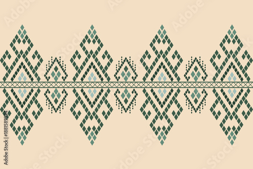 Native Ikat patterns, folk embroidery patterns, and Aztec geometric patterns are suitable for use as backgrounds, illustrations, fabrics, clothing, textiles, prints, and batik.