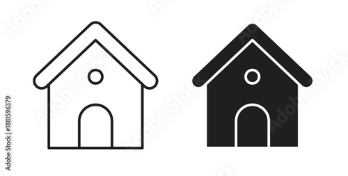Home icons. Outline icons vector collection. flat illustrations