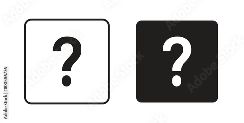 Interrogation icons. Outline icons vector collection. flat illustrations