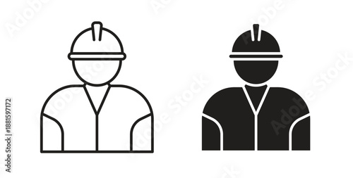 Labour icons. Outline icons vector collection. flat illustrations