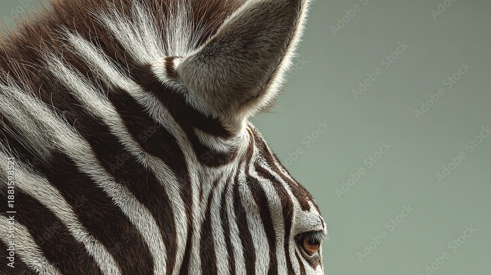 Fototapeta premium close-up of a zebra