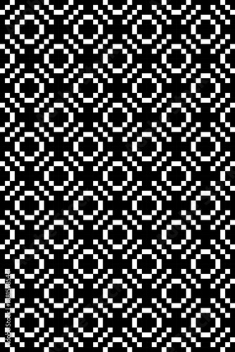 black and white seamless  chessboard dot hole   game wallpaper crossworld art.  