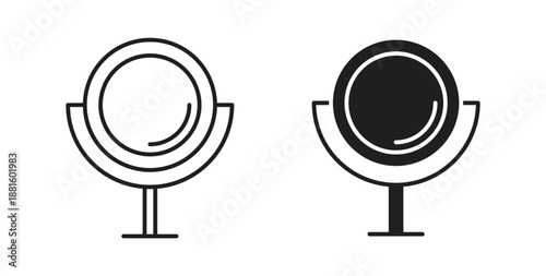 Mirror icons. Outline icons vector collection. flat illustrations
