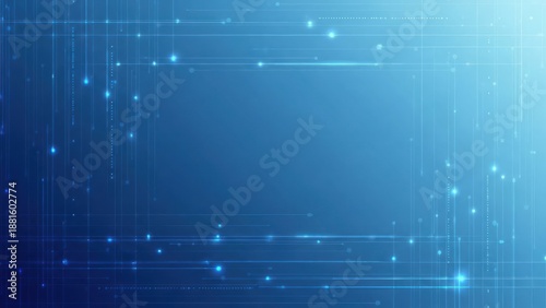 Wallpaper Mural Digital Network: An ethereal, electric blue background pulsates with a network of luminous dots and lines, suggesting a futuristic digital connection. Torontodigital.ca