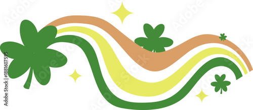 Patrick's Day Rainbow Illustration