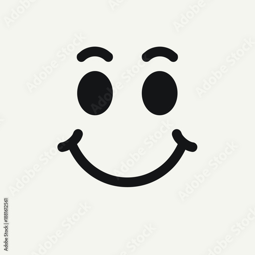 Smiley face illustration depicting happiness and positivity. Ideal for concepts related to joy, social interactions, or well-being. Useful for designs promoting a cheerful atmosphere.
