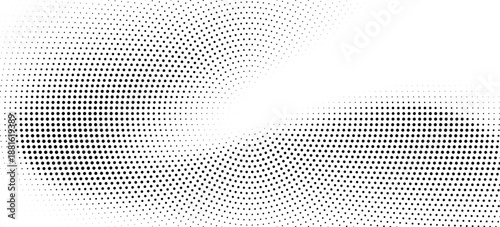 Monochrome Dots Background. Fade Texture. Vintage Pop-art Backdrop. Grunge Black and White Overlay. Vector illustration eps10