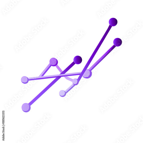 Data Visualization Chart: Abstract illustration of data points connected by lines, indicating trends and analysis.