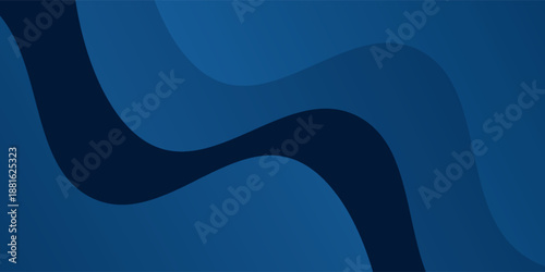 Modern blue paper waves abstract banner design. Elegant wavy vector design