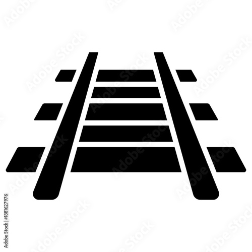 Railway Track Vector Icon