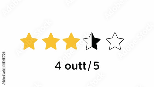 Four out of five stars rating graphic.