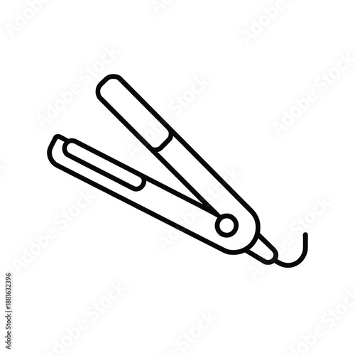 Hair straightener tool isolated on white background, Vector, illustration
